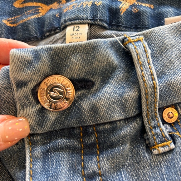 Seven7 Tummyless High Rise Slim Boot Jeans Size 12 Light Wash - Picture 6 of 9